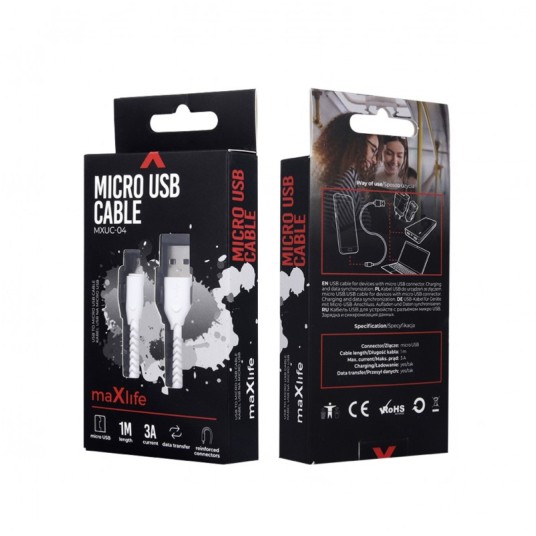 GSM-Kabel USB 3.0 A-micro B 1,0m biały -zdjęcie numer 2