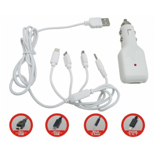 GSM-Ładowarka 12/24V-4 końc.+USB -zdjęcie numer 1