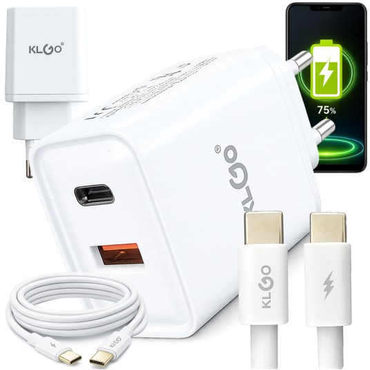 GSM-ładowarka sieciowa QUICK 35W 1x USB-C+ 1x USB -zdjęcie numer 1