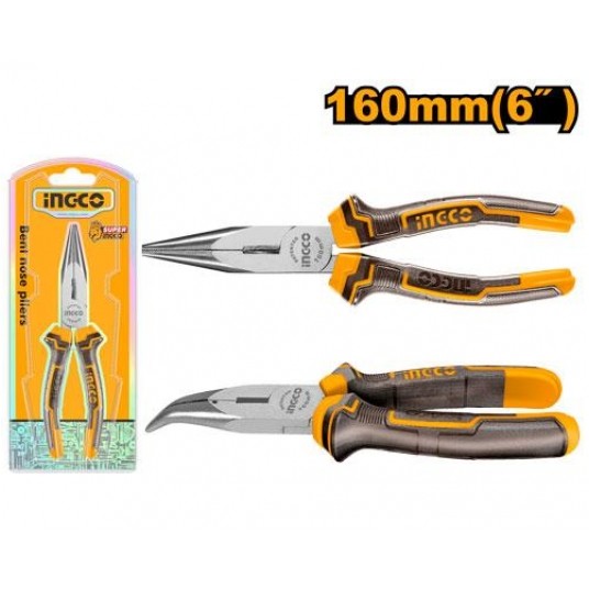 INGCO-Szczypce długie wygięte 160mm (6") -zdjęcie numer 1