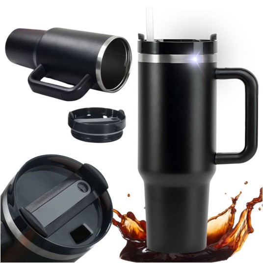 Kubek termiczny 1200ml ze słomką -zdjęcie numer 1