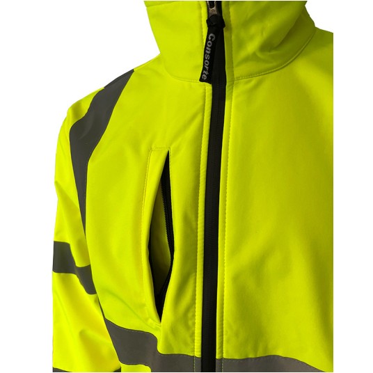 Kurtka odblask.SOFTSHELL SNOW THUNDER -żółta- M -zdjęcie numer 5