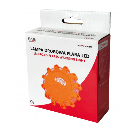 Lampa drogowa flara LED pomarańczowa-zasil. 3xAAA -zdjęcie numer 3