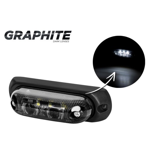 Lampa LED 12/24V-H32 kontur biała w gumie GRAPHITE -zdjęcie numer 1