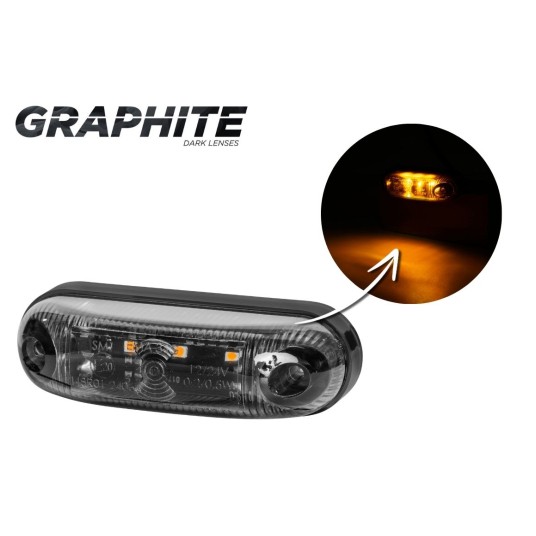 Lampa LED 12/24V-H32 kontur żółta GRAPHITE -zdjęcie numer 1