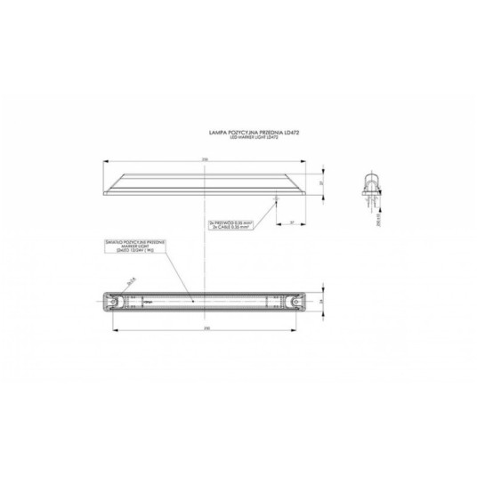 Lampa LED 12/24V-H49 listwa biała -zdjęcie numer 2