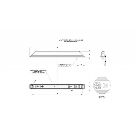 Lampa LED 12/24V-H49 listwa żółta -zdjęcie numer 2