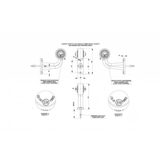 Lampa LED 12/24V-H51 łamana kr. L -zdjęcie numer 2
