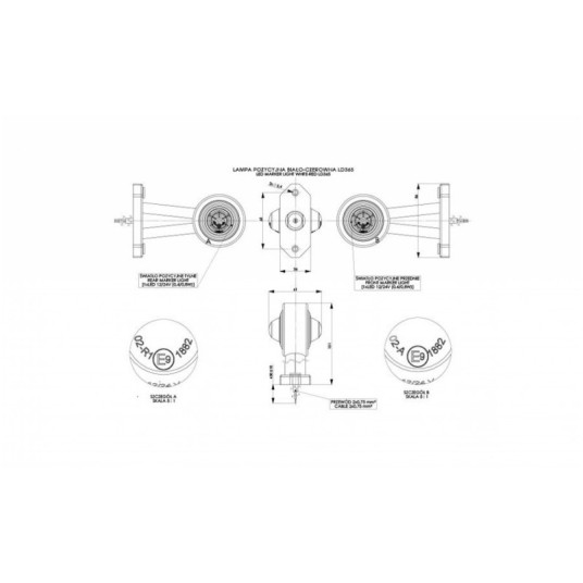 Lampa LED 12/24V-H51 prosta długa -zdjęcie numer 2