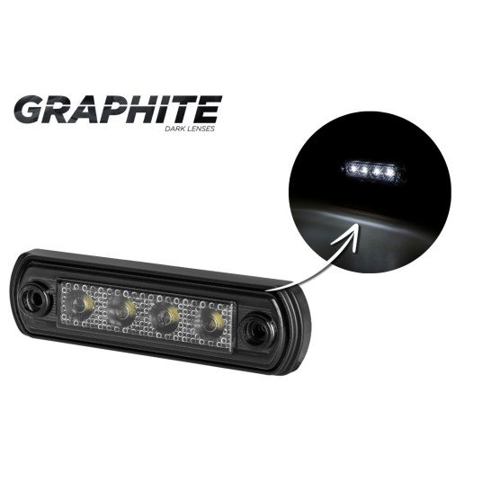 Lampa LED 12/24V-H65 na gumie biała GRAPHITE -zdjęcie numer 1