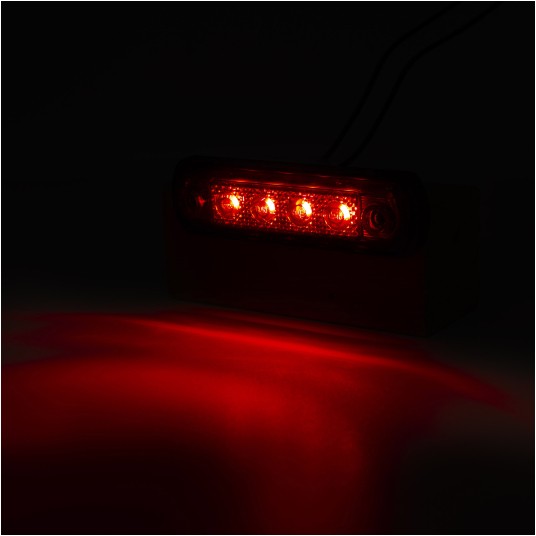 Lampa LED 12/24V-H65 na gumie czerwona GRAPHITE -zdjęcie numer 2