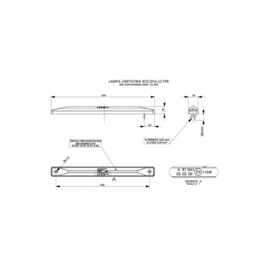 Lampa LED 12/24V-H71 żółta -zdjęcie numer 2