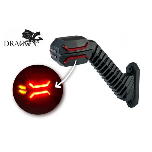Lampa LED 12/24V-H77 skos.długa DRAGON lewa -zdjęcie numer 1