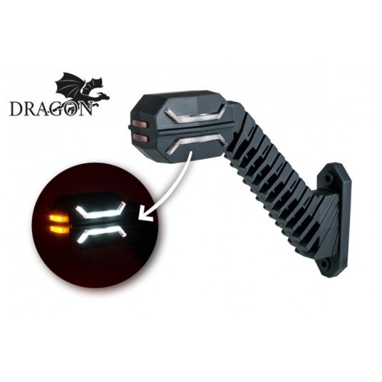 Lampa LED 12/24V-H77 skos.długa DRAGON prawa -zdjęcie numer 1