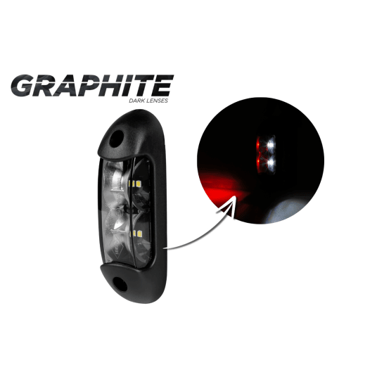 Lampa LED 12/24V-H83 stała biało/czerw.GRAPHITE -zdjęcie numer 1