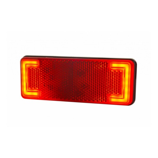 Lampa LED 12/24V-H92B SLIM czerwona wpuszczana -zdjęcie numer 1