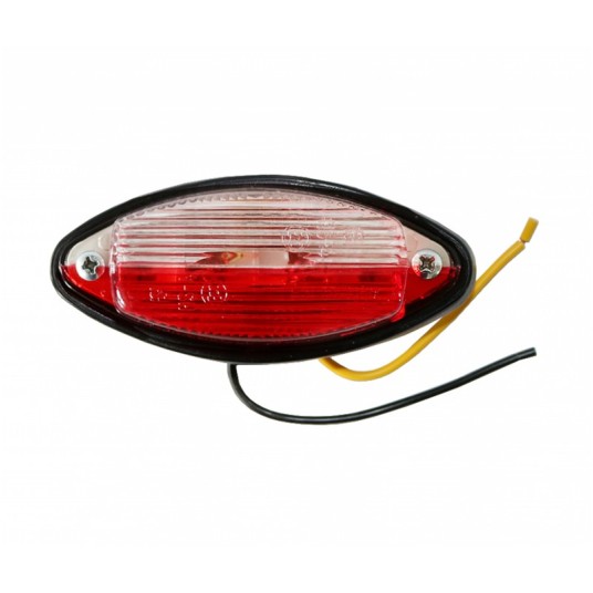 Lampa obrysowa owalna stała biało/czerwona na gum. -zdjęcie numer 1