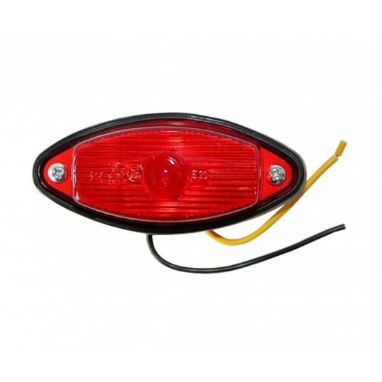 Lampa obrysowa owalna stała czerwona na gumie -zdjęcie numer 1