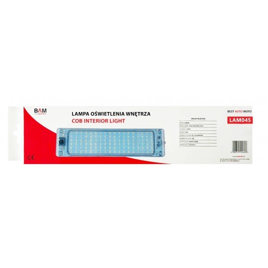 Lampa ośw.wnętrza 12/85V LED -prostok.- wyłącznik -zdjęcie numer 3