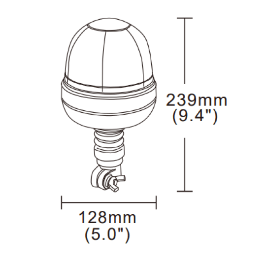 Lampa PULSAR 12/24V H1- trzpień Flex niska -zdjęcie numer 2