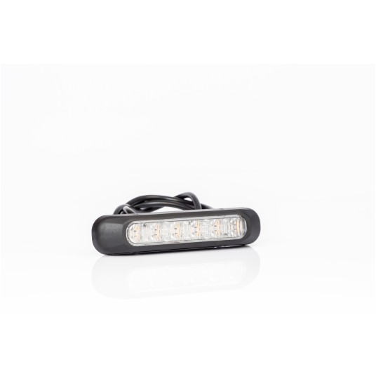 Lampa STROBO 6 X LED pomarańczowa PL przewód 1m -zdjęcie numer 1