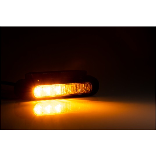 Lampa STROBO 6 X LED pomarańczowa PL przewód 1m -zdjęcie numer 5