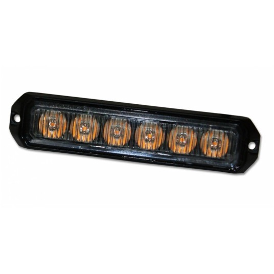 Lampa STROBO 6 X LED pomarańczowa R65R10 -zdjęcie numer 1