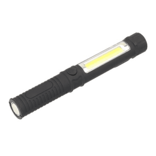 Latarka COB+3 LED 20cm klips -zdjęcie numer 1