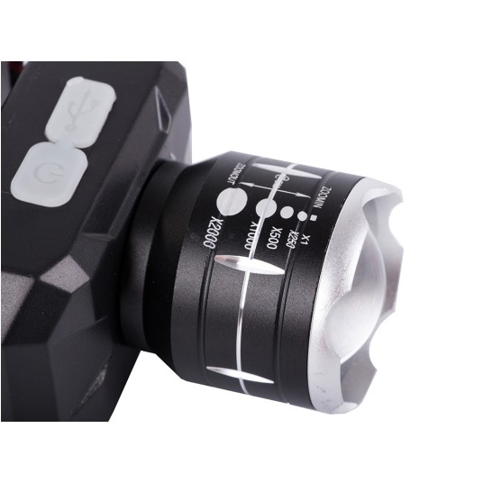 Latarka czołowa 1 LED XHP90- ZOOM akumulatorowa -zdjęcie numer 3