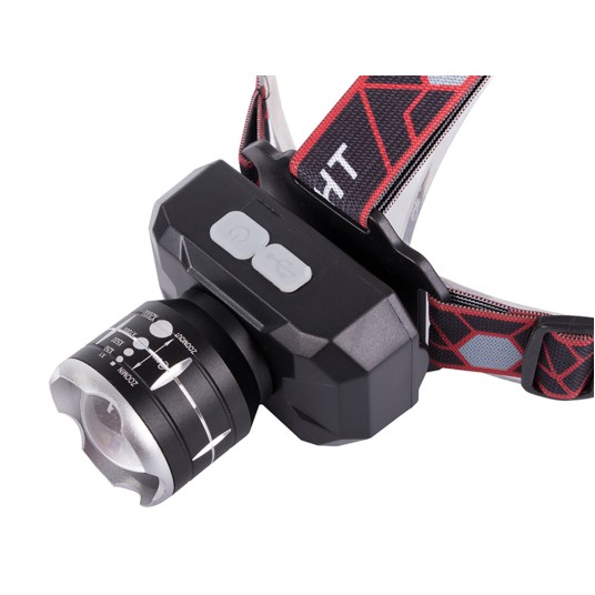 Latarka czołowa 1 LED XHP90- ZOOM akumulatorowa -zdjęcie numer 4