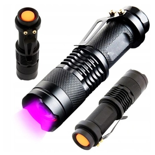 Latarka taktyczna alum.COB+ZOOM UV -zdjęcie numer 4