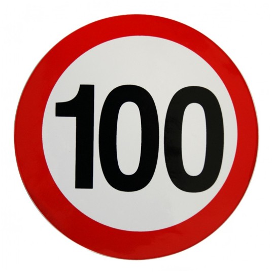 Nalepka limit prędk.100km fi 220mm -zdjęcie numer 1