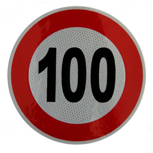 Nalepka limit prędk.100km II kl. fi 200mm -zdjęcie numer 1