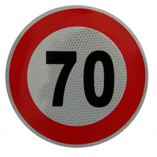 Nalepka limit prędk. 70km II kl. fi 200mm -zdjęcie numer 1