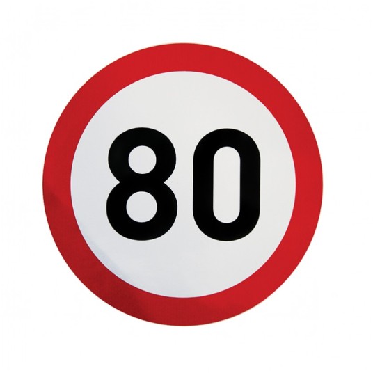 Nalepka limit prędk. 80km fi 150mm -zdjęcie numer 1