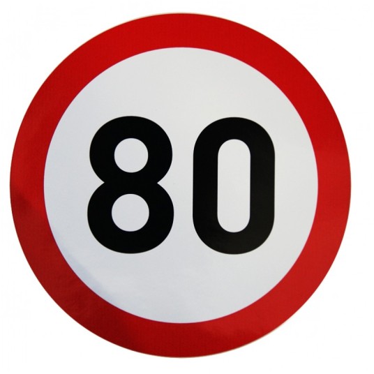 Nalepka limit prędk. 80km fi 200mm -zdjęcie numer 1