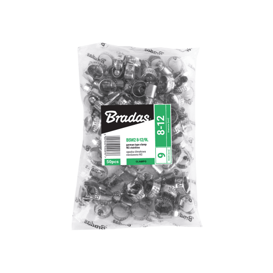 Opaska ślimakowa BRADAS 100-120/9 W2 - nierdz.25sz -zdjęcie numer 2