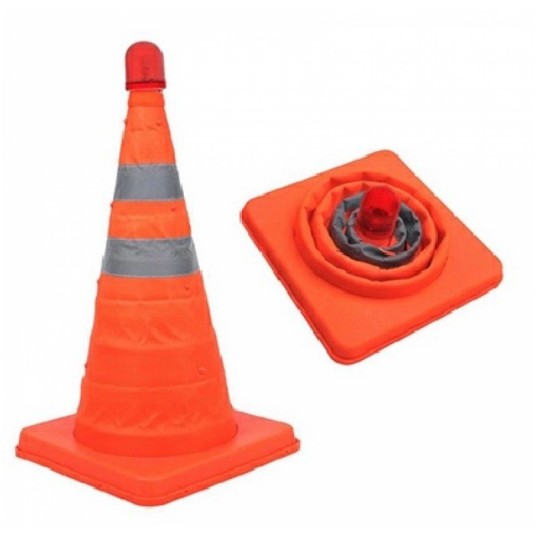 Pachołek drogowy odblaskowy 40cm z LED,składany -zdjęcie numer 1