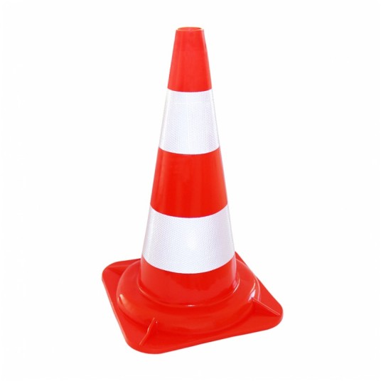 Pachołek drogowy odblaskowy 47cm - 2 pasy odblask -zdjęcie numer 1