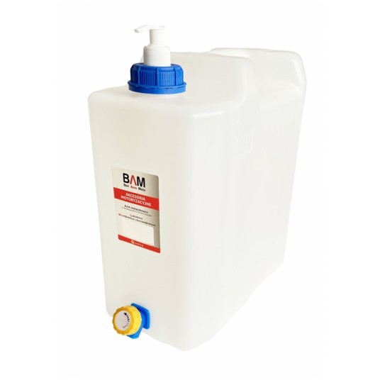 Pojemnik AQUABAM 20L biały-kran B-4 dozownik 150ml -zdjęcie numer 1