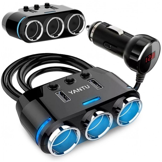 Rozgałęziacz 12/24V- 3 gniazda+2 USB z wyłącznik. -zdjęcie numer 1