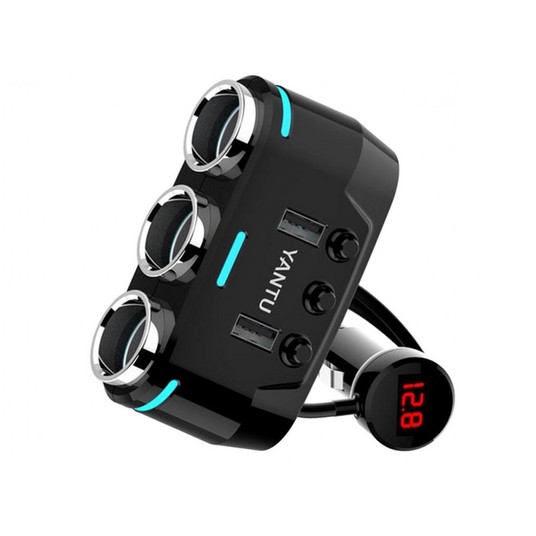 Rozgałęziacz 12/24V- 3 gniazda+2 USB z wyłącznik. -zdjęcie numer 2