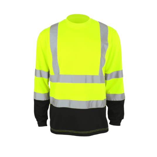 T-shirt odblask. LONG żółto/czarny XL -zdjęcie numer 1