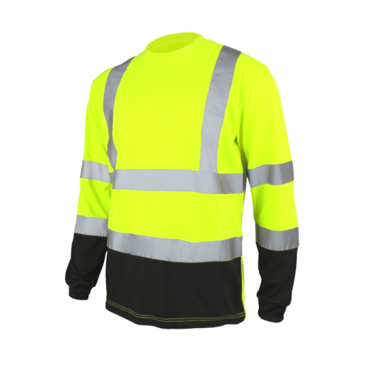 T-shirt odblask. LONG żółto/czarny XL -zdjęcie numer 2