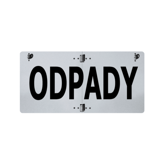 Tablica "ODPADY" 30x12cm-składana mała -zdjęcie numer 1