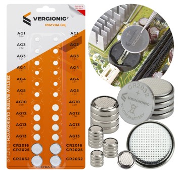 Baterie alkaliczne guzikowe- MIX 24szt