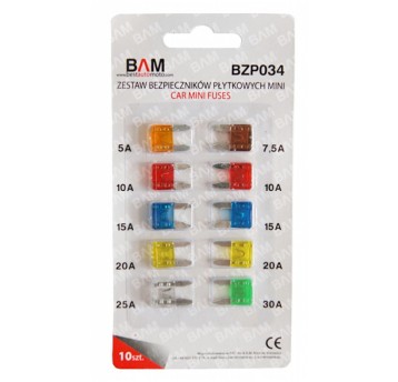 Bezpiecznik płytk.MINI MIX (zestaw 10szt) CE