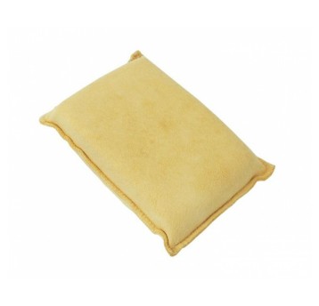 Gąbka obszyta irchą naturalną (13 X 8 X 4 cm)