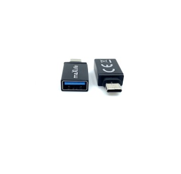GSM-Adapter Maxlife- USB-C do USB-A czarny