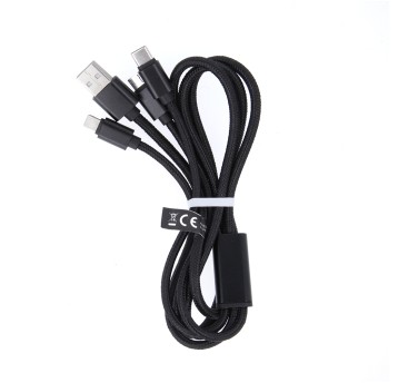 GSM-Kabel 3w1 USB-Lightning+USB-C+microUSB plecion